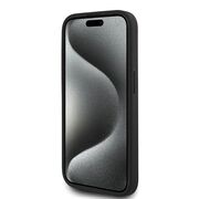 Husa premium pentru  iPhone 15 Pro Max Karl Lagerfeld superior quality - Negru Leather