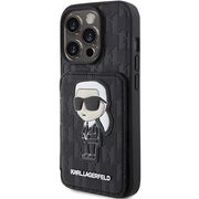 Husa premium pentru  iPhone 15 Pro Max Karl Lagerfeld superior quality - Negru grant