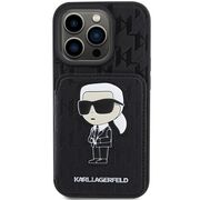 Husa premium pentru  iPhone 15 Pro Max Karl Lagerfeld superior quality - Negru grant