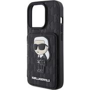 Husa premium pentru  iPhone 15 Pro Max Karl Lagerfeld superior quality - Negru grant