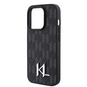 Husa premium pentru  iPhone 15 Pro Max Karl Lagerfeld superior quality - Negru gri
