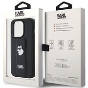 Husa premium pentru  iPhone 15 Pro Max Karl Lagerfeld superior quality - Negru gri