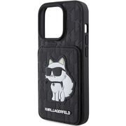 Husa premium pentru  iPhone 15 Pro Max Karl Lagerfeld superior quality - Negru intens