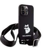 Husa premium pentru  iPhone 15 Pro Max Karl Lagerfeld superior quality - Negru