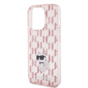 Husa premium pentru  iPhone 15 Pro Max Karl Lagerfeld superior quality - Roz deschis