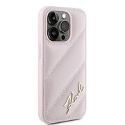 Husa premium pentru  iPhone 15 Pro Max Karl Lagerfeld superior quality - Roz neon