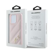 Husa premium pentru  iPhone 15 Pro Max Karl Lagerfeld superior quality - Roz neon