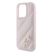 Husa premium pentru  iPhone 15 Pro Max Karl Lagerfeld superior quality - Roz neon