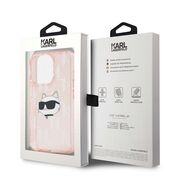Husa premium pentru  iPhone 15 Pro Max Karl Lagerfeld superior quality - Roz