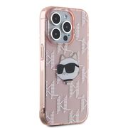 Husa premium pentru  iPhone 15 Pro Max Karl Lagerfeld superior quality - Roz