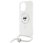 Husa premium pentru  iPhone 16 Karl Lagerfeld compatibila Magsafe - Clear