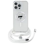 Husa premium pentru  iPhone 16 Karl Lagerfeld compatibila Magsafe - Clear