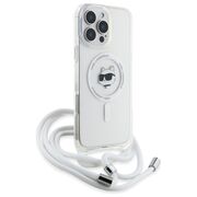 Husa premium pentru  iPhone 16 Karl Lagerfeld compatibila Magsafe - Clear