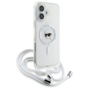 Husa premium pentru  iPhone 16 Karl Lagerfeld compatibila Magsafe - Transparent