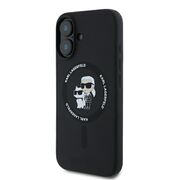 Husa premium pentru  iPhone 16 Plus Karl Lagerfeld compatibila Magsafe - Negru