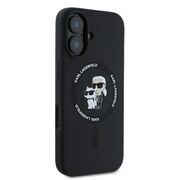 Husa premium pentru  iPhone 16 Plus Karl Lagerfeld compatibila Magsafe - Negru