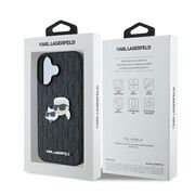 Husa premium pentru  iPhone 16 Plus Karl Lagerfeld superior quality - Negru denim