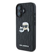 Husa premium pentru  iPhone 16 Plus Karl Lagerfeld superior quality - Negru denim
