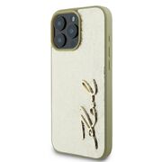 Husa premium pentru  iPhone 16 Pro Karl Lagerfeld superior quality - Bej