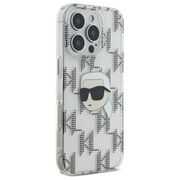 Husa premium pentru  iPhone 16 Pro Karl Lagerfeld superior quality - Gri deschis