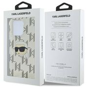 Husa premium pentru  iPhone 16 Pro Karl Lagerfeld superior quality - Gri deschis