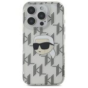 Husa premium pentru  iPhone 16 Pro Karl Lagerfeld superior quality - Gri deschis