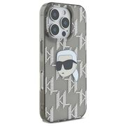 Husa premium pentru  iPhone 16 Pro Karl Lagerfeld superior quality - Gri inchis