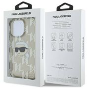 Husa premium pentru  iPhone 16 Pro Karl Lagerfeld superior quality - Gri inchis