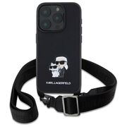Husa premium pentru  iPhone 16 Pro Karl Lagerfeld superior quality - Negru gri