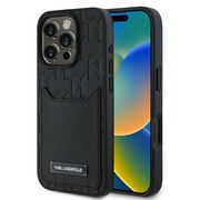 Husa premium pentru  iPhone 16 Pro Karl Lagerfeld superior quality - Negru havana
