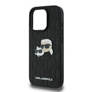 Husa premium pentru  iPhone 16 Pro Karl Lagerfeld superior quality - Negru imprimeu