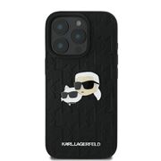 Husa premium pentru  iPhone 16 Pro Karl Lagerfeld superior quality - Negru imprimeu