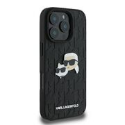 Husa premium pentru  iPhone 16 Pro Karl Lagerfeld superior quality - Negru imprimeu