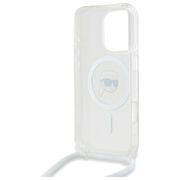 Husa premium pentru  iPhone 16 Pro Max Karl Lagerfeld compatibila Magsafe - Transparent