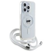 Husa premium pentru  iPhone 16 Pro Max Karl Lagerfeld compatibila Magsafe - Transparent