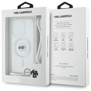 Husa premium pentru  iPhone 16 Pro Max Karl Lagerfeld compatibila Magsafe - Transparent