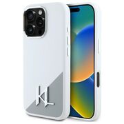 Husa premium pentru  iPhone 16 Pro Max Karl Lagerfeld superior quality - Alb