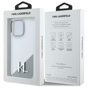 Husa premium pentru  iPhone 16 Pro Max Karl Lagerfeld superior quality - Alb