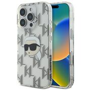Husa premium pentru  iPhone 16 Pro Max Karl Lagerfeld superior quality - Gri deschis