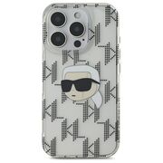 Husa premium pentru  iPhone 16 Pro Max Karl Lagerfeld superior quality - Gri deschis