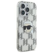 Husa premium pentru  iPhone 16 Pro Max Karl Lagerfeld superior quality - Gri deschis
