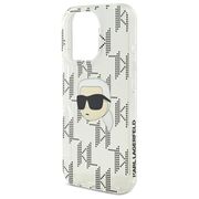 Husa premium pentru  iPhone 16 Pro Max Karl Lagerfeld superior quality - Gri deschis