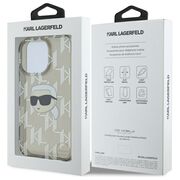 Husa premium pentru  iPhone 16 Pro Max Karl Lagerfeld superior quality - Gri inchis