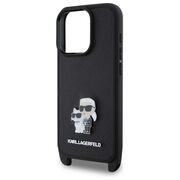 Husa premium pentru  iPhone 16 Pro Max Karl Lagerfeld superior quality - Negru Denim