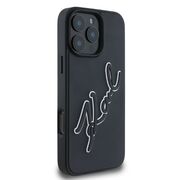 Husa premium pentru  iPhone 16 Pro Max Karl Lagerfeld superior quality - Negru gri