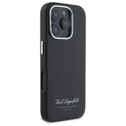 Husa premium pentru  iPhone 16 Pro Max Karl Lagerfeld superior quality - Negru mat