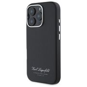 Husa premium pentru  iPhone 16 Pro Max Karl Lagerfeld superior quality - Negru mat