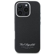 Husa premium pentru  iPhone 16 Pro Max Karl Lagerfeld superior quality - Negru mat