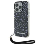 Husa premium pentru  iPhone 16 Pro Max Karl Lagerfeld superior quality - Negru texturat
