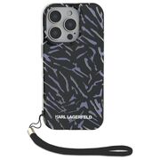 Husa premium pentru  iPhone 16 Pro Max Karl Lagerfeld superior quality - Negru texturat